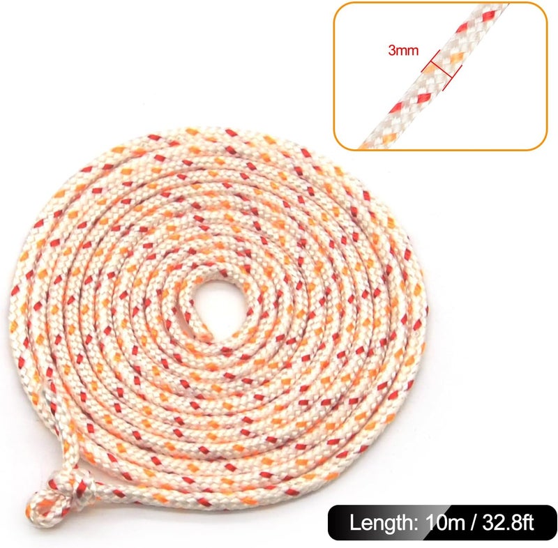 Multisland Recoil Starter Rope Pull Cord, 10m / 3mm Pull Starter Rope for Craftsman Husqvarna Stihl Honda Lawn Mower Chainsaw Trimmer Edger Brush Cutter Engine Parts - Image 2